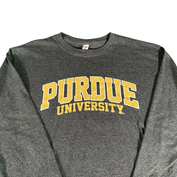 Purdue University Long Sleeve Shirt Women’s M Gray Jerzees Dri-Power NCAA - Picture 2 of 8